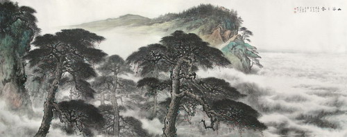 千秋风骨寄松涛——黎雄才《山谷之春》（图）